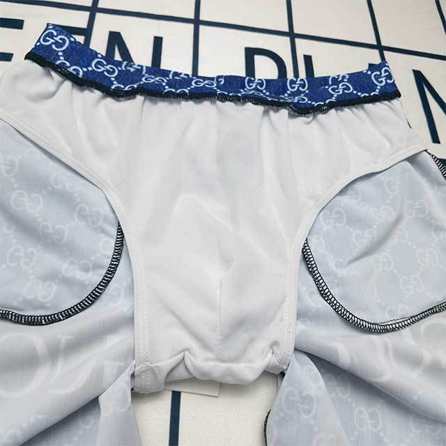 Letters Printed Elastic Waist Beachwear Men's Shorts