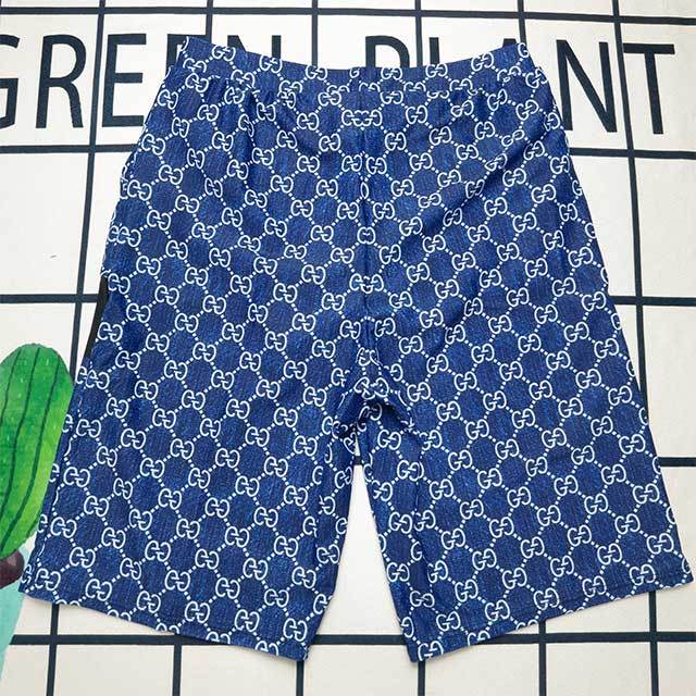 Letters Printed Elastic Waist Beachwear Men's Shorts