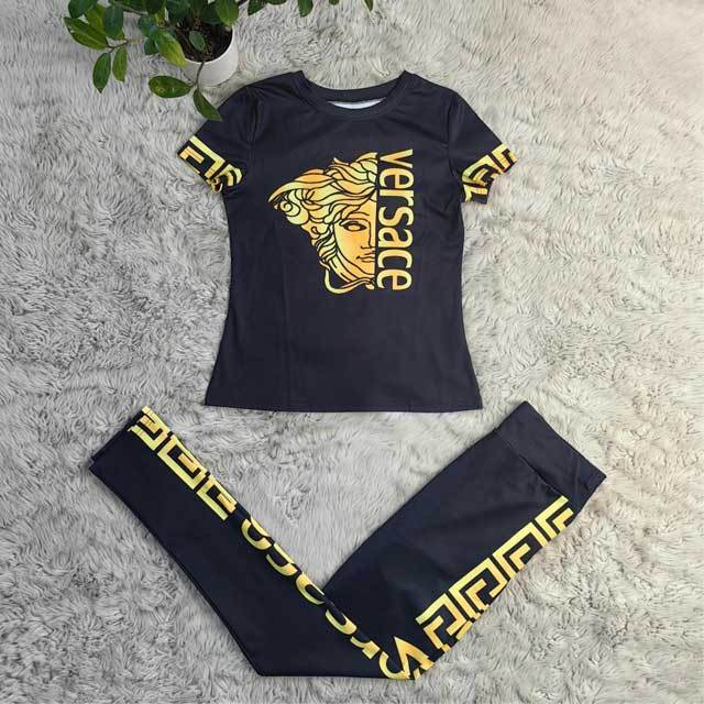 Short Sleeve Casual Jogging Pants Set