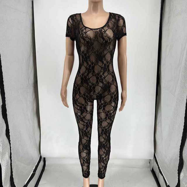 Lace Open Back Jumpsuit