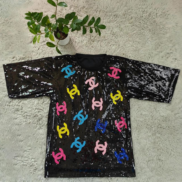 Half Sleeve Sequin Dress