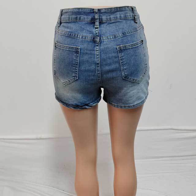 Chic Irregular Denim Shorts