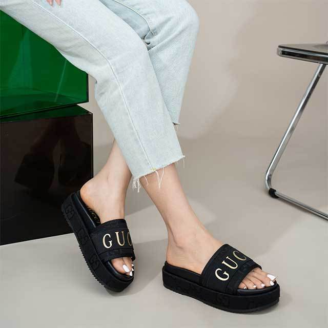 Open Toes Platform Slides Shoes