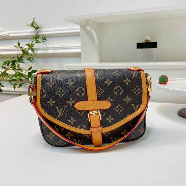 Fashion Print Leather Messenger Bag