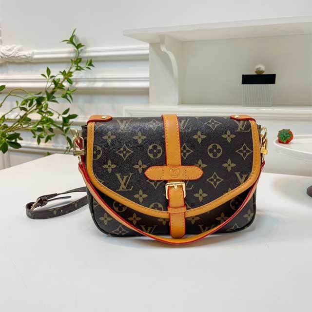 Fashion Print Leather Messenger Bag