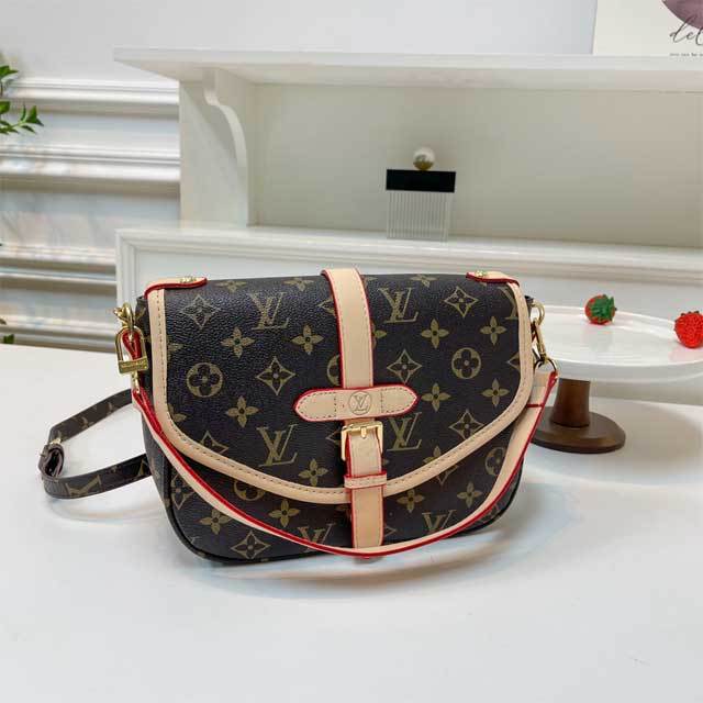 Fashion Print Leather Messenger Bag