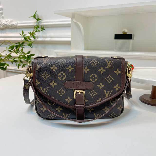 Fashion Print Leather Messenger Bag