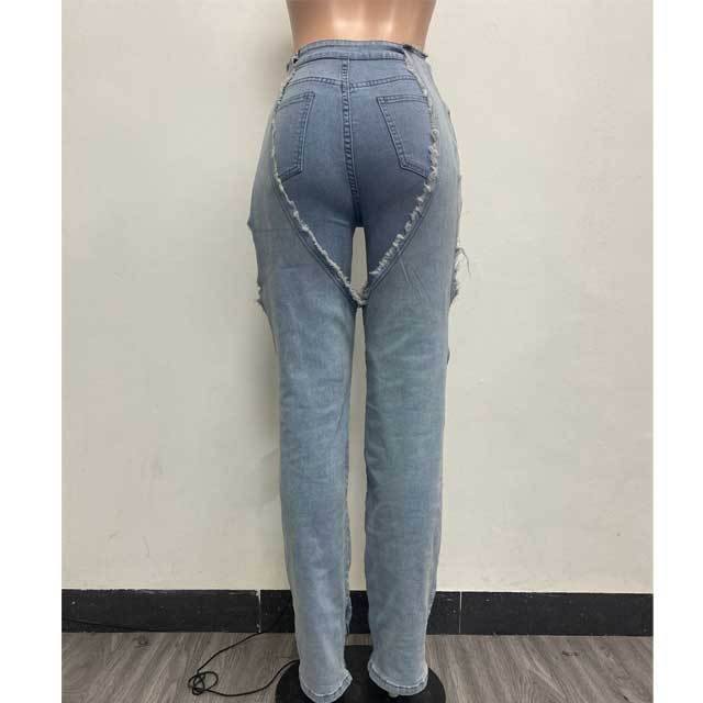 Chic Design Zipper Cargo Jeans
