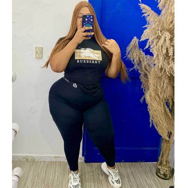 Plus Size Printed Casual Tracksuit