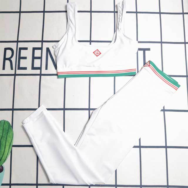 Striped Tank Top Skinny Jogging Suit