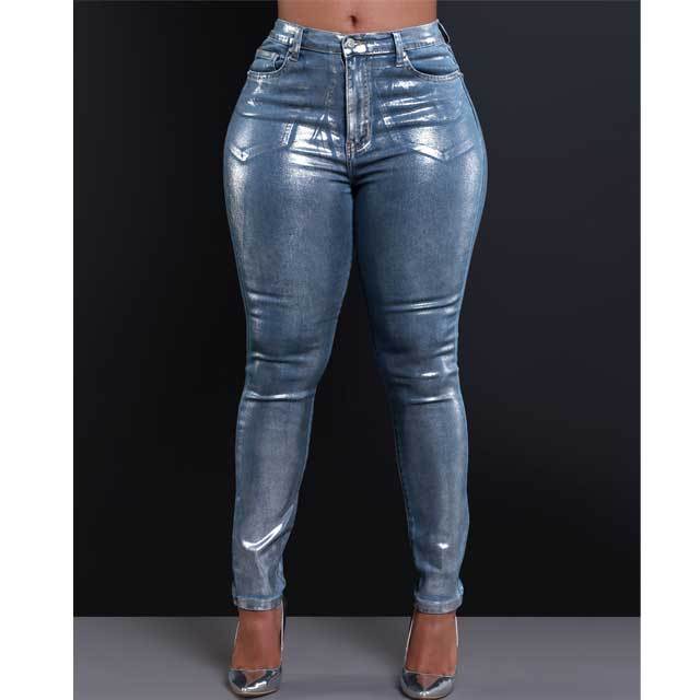 Bronzing Denim Skinny Jeans