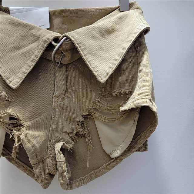 Vintage Ripped Denim Shorts