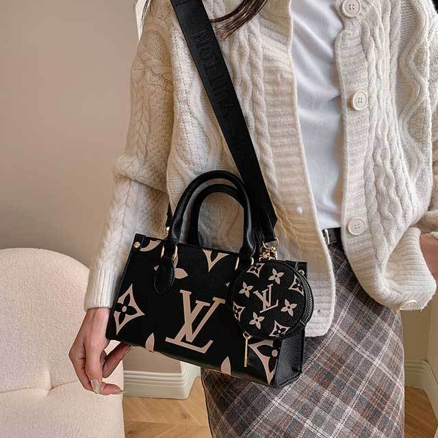 Leather Printed Crossbody Handbag