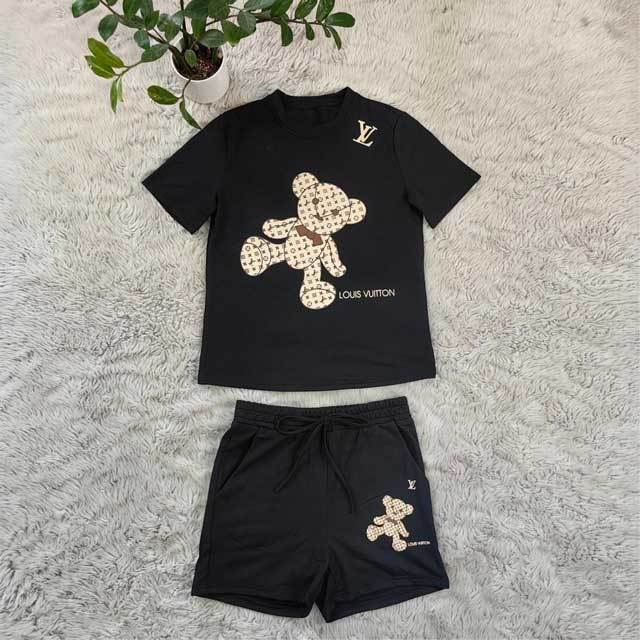 Printed Casual Short Tracksuit Set