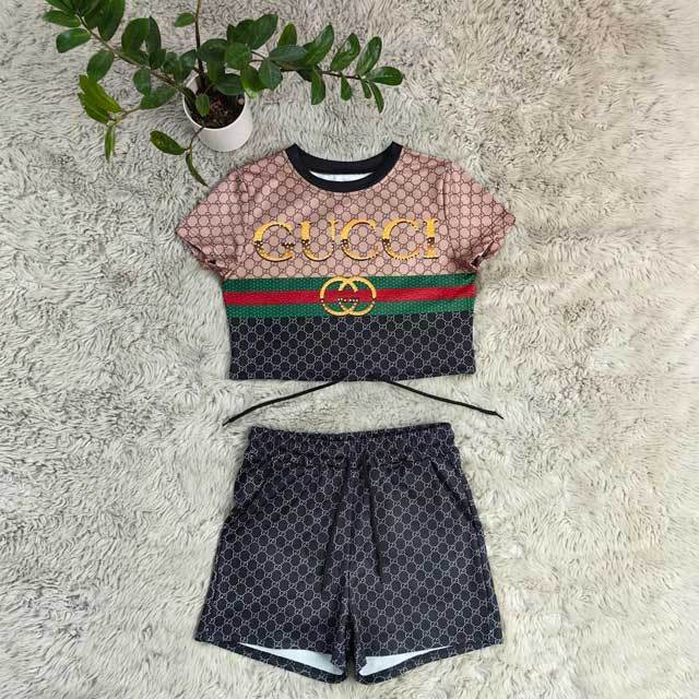 Printed Casual Sport Short Set