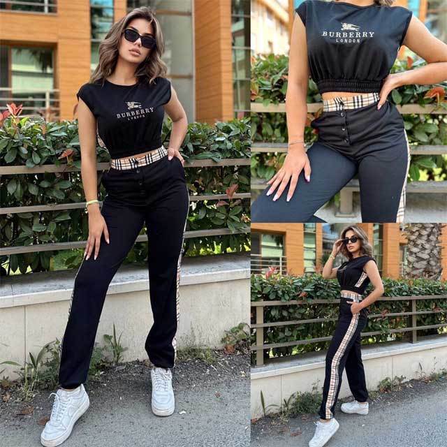 Embroidery Casual Jogging Pants Suit