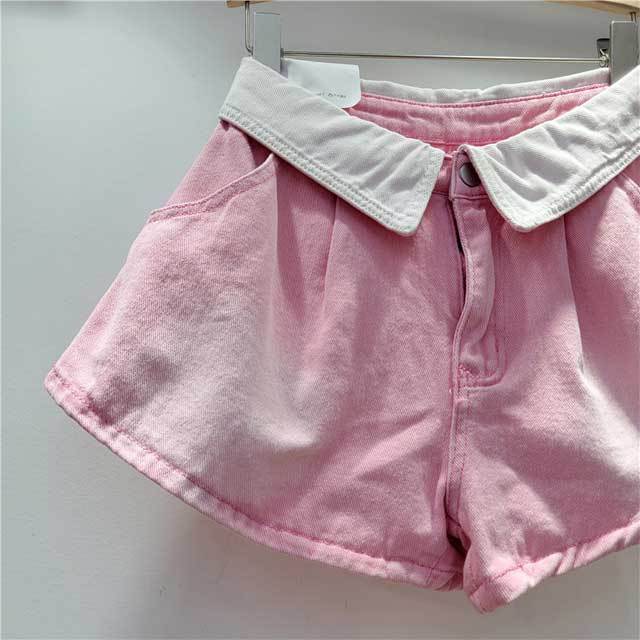 High Waist Wide Legs Denim Shorts