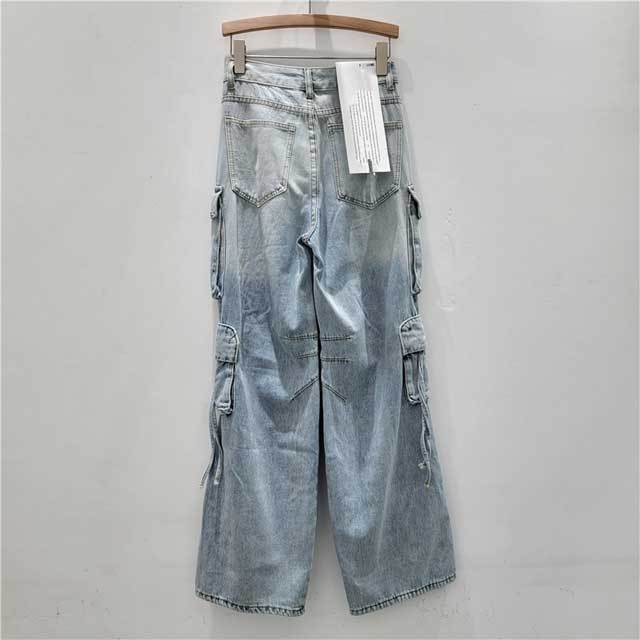 Chic Punk Denim Cargo Jeans