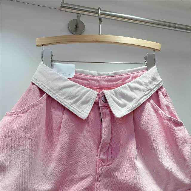 High Waist Wide Legs Denim Shorts