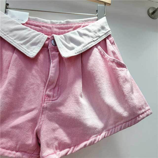 High Waist Wide Legs Denim Shorts