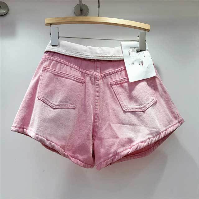 High Waist Wide Legs Denim Shorts