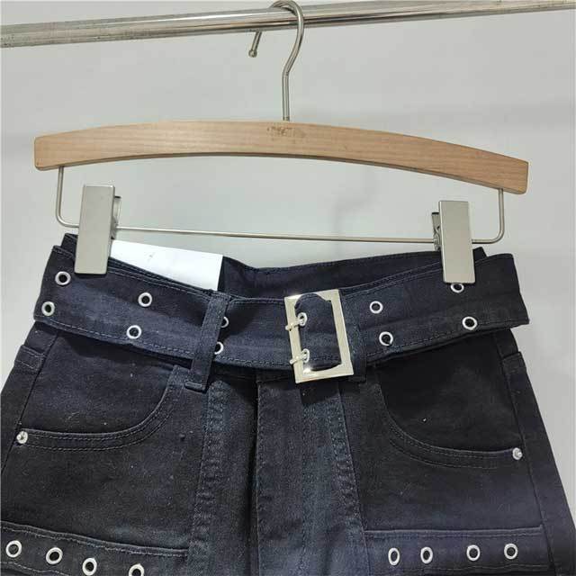 Vintage High Waist Denim Cargo Shorts