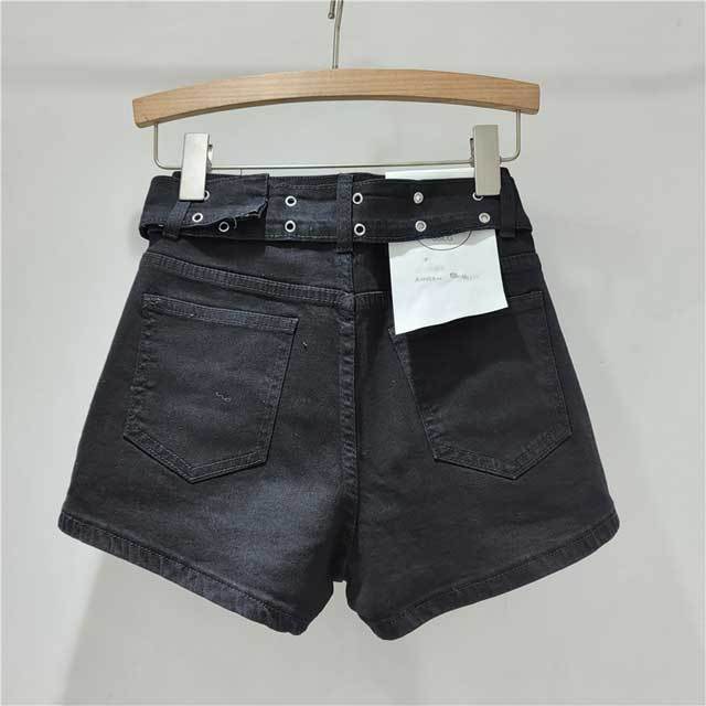 Vintage High Waist Denim Cargo Shorts