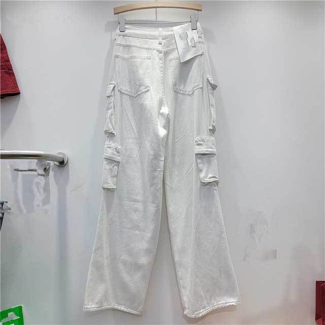 High Waist Casual Cargo Jeans