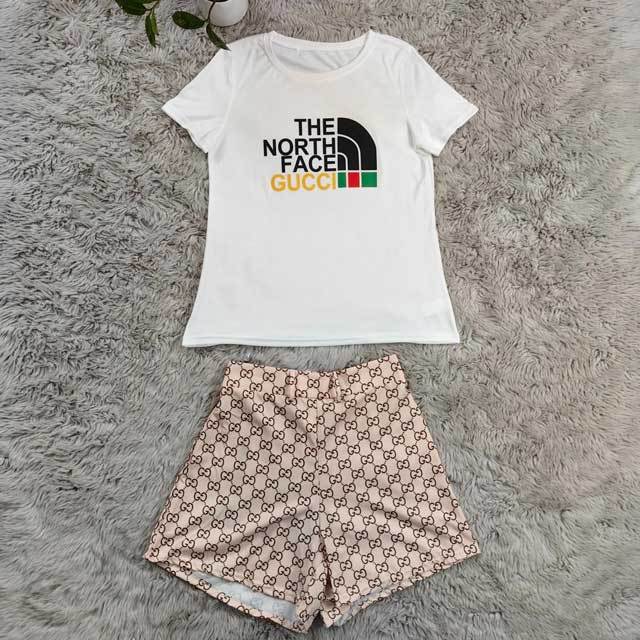 Printed Cotton Top Cargo Short Set