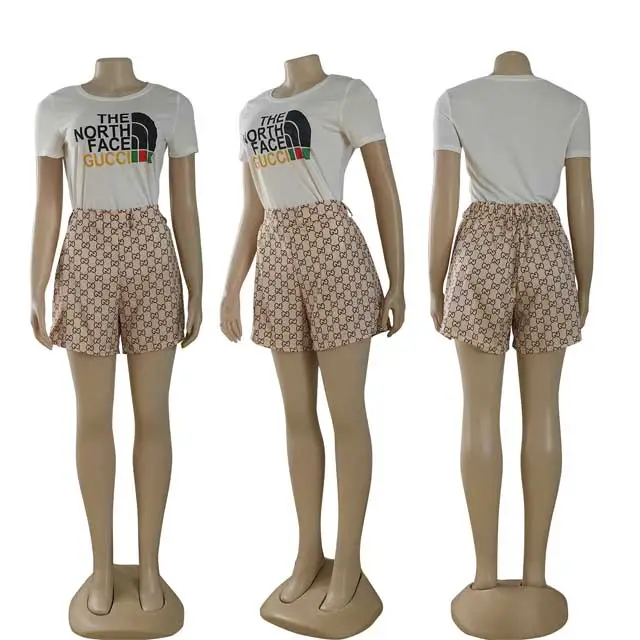Printed Cotton Top Cargo Short Set