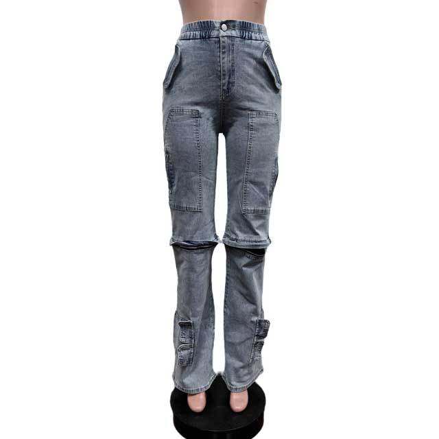 Chic Removable Cargo Jeans