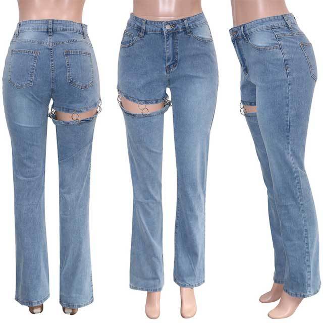 Detachable High Waist Slim Jeans
