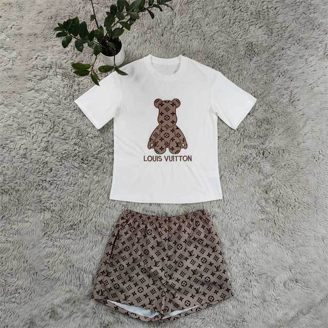 Embroidery Top Casual Short Set
