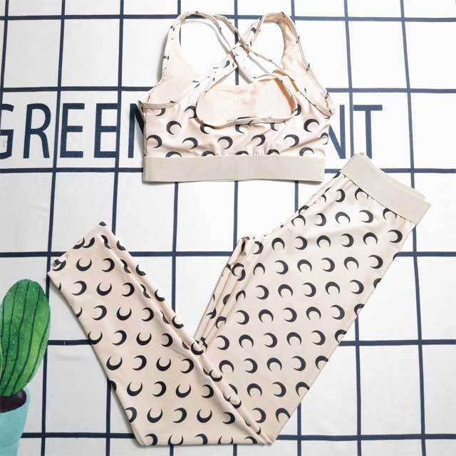 Printed Tank Top Skinny Jogging Suit