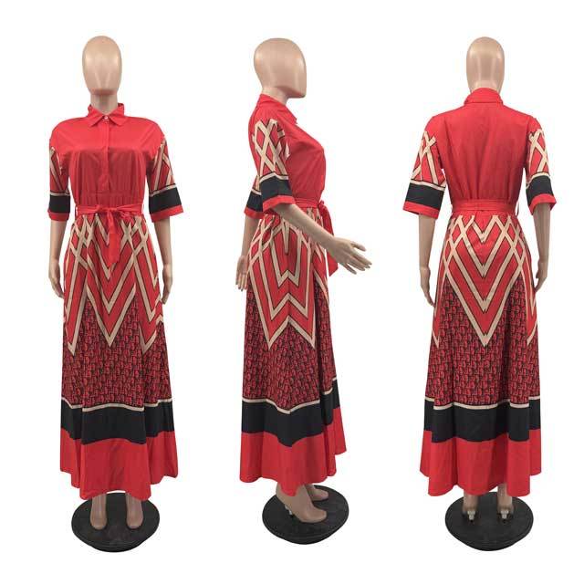 Printed Swing Maxi Dress