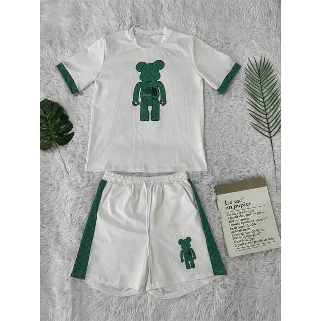Printed Short Sleeve Casual Two Piece Set