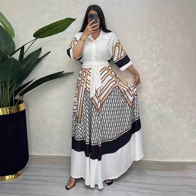 Printed Swing Maxi Dress