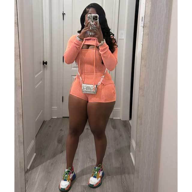 Chic Cargo Romper Set