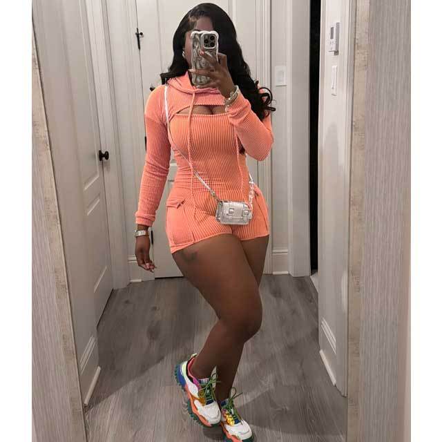 Chic Cargo Romper Set