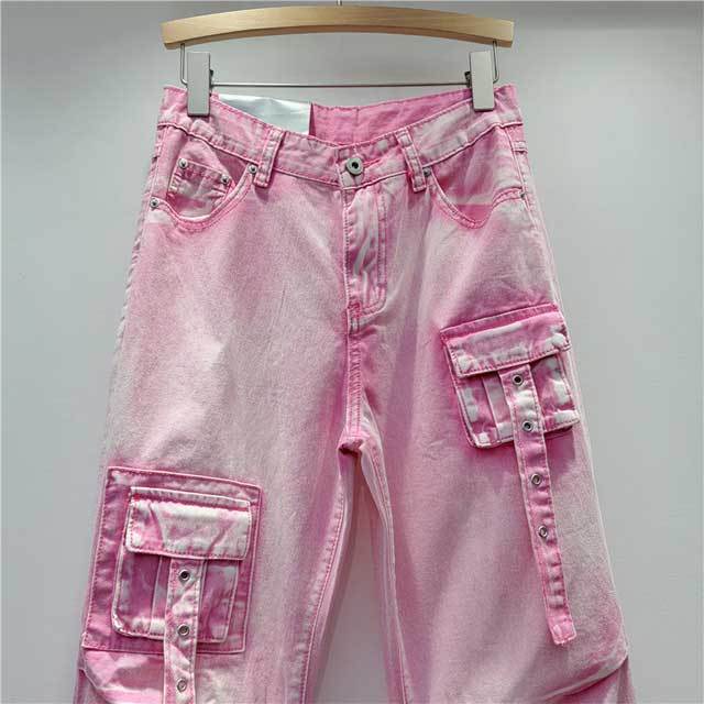 High Waist Pleated Bell Jeans