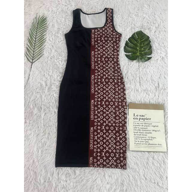 Color Block Printed Bodycon Dress
