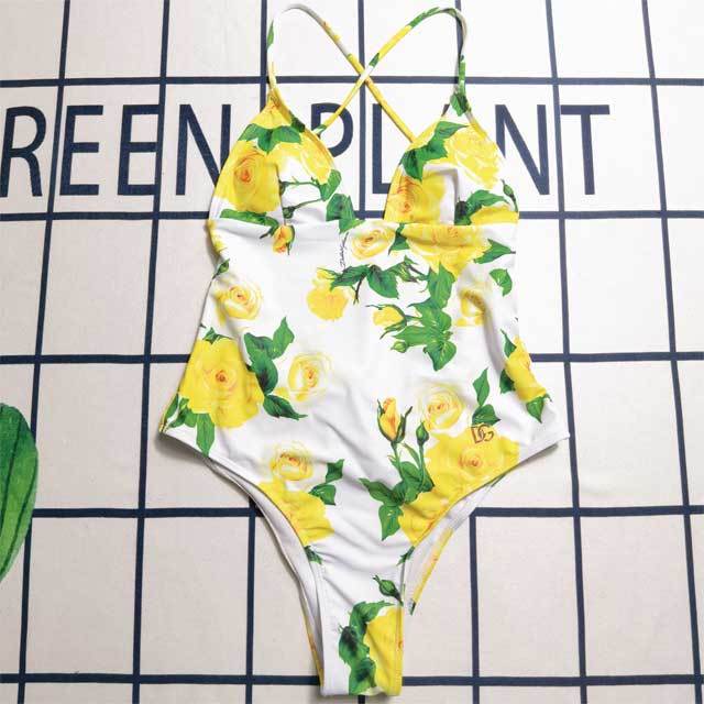 Floral Print Backless Sexy One Piece