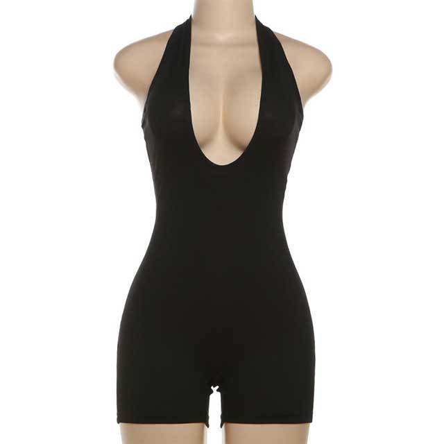 Backless Strappy Fitness Romper