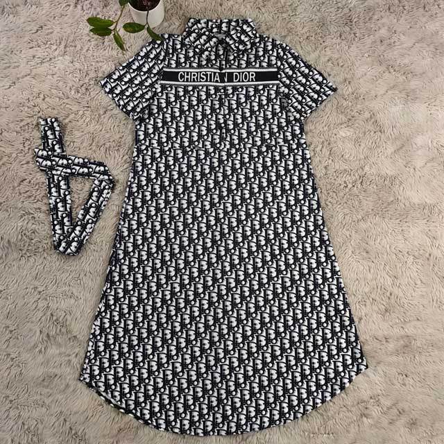 Printed Casual Shirt Dress