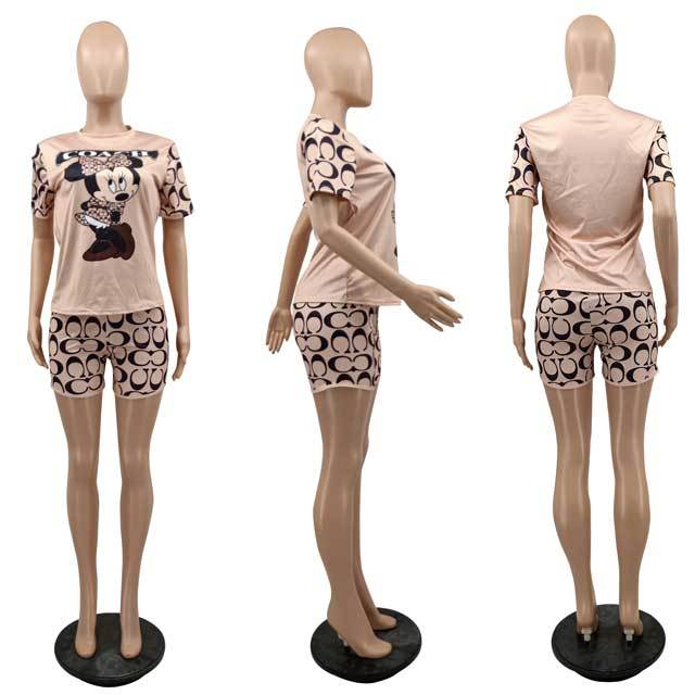Printed Fashion Casual Two Piece Set