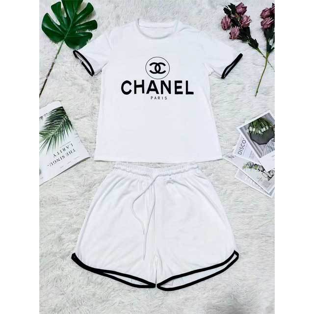 Letter Print Fitness Short Set