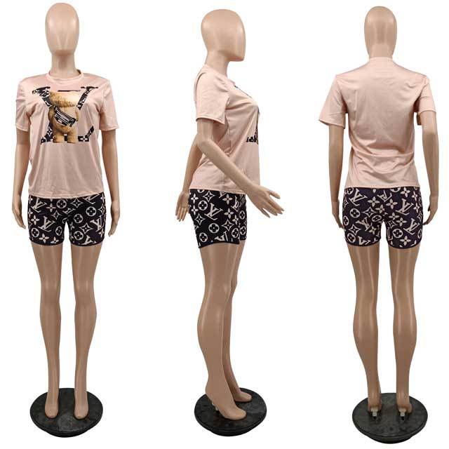 Printed Fashion Casual Two Piece Set
