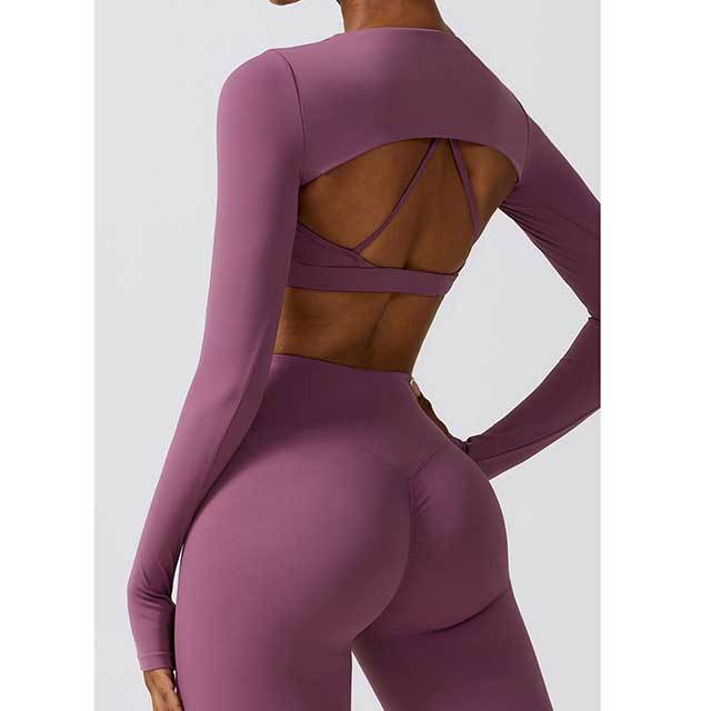 High-waist Yoga Clothing Three-piece Pant Set