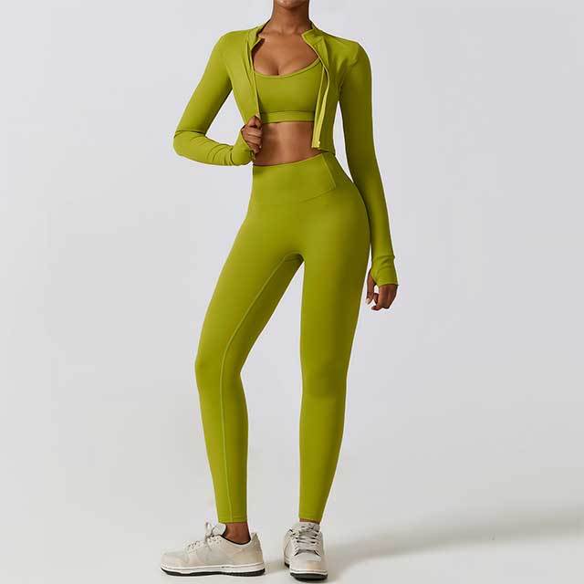 Quick-drying Fitness Tight Pant Set 3 Pieces