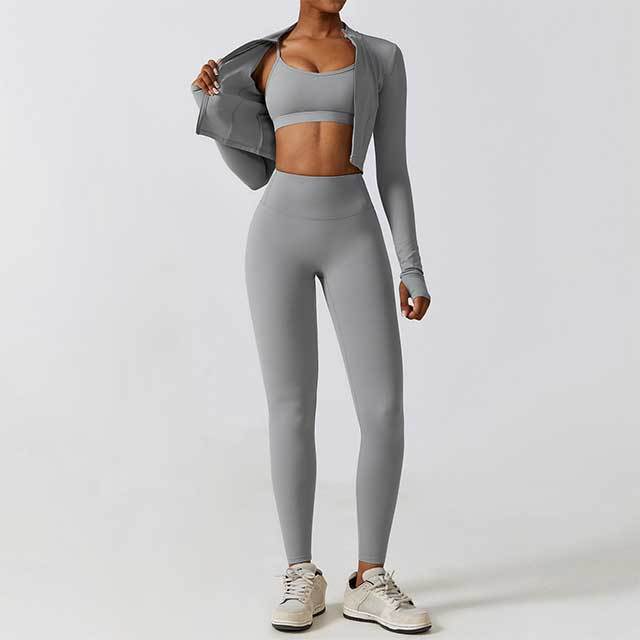 Quick-drying Fitness Tight Pant Set 3 Pieces